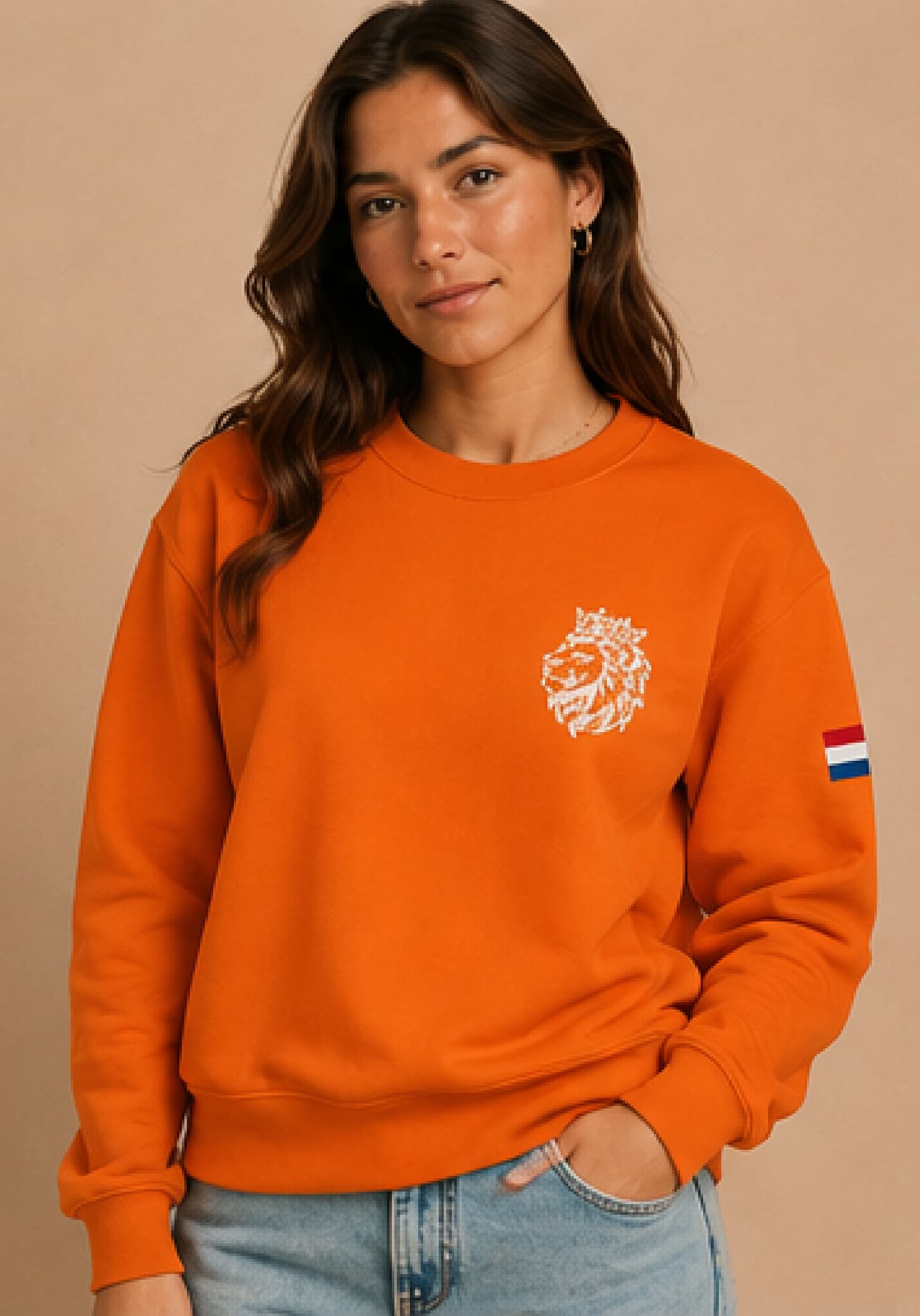 Leeuwenkop Trui Oranje